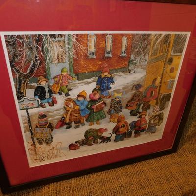 Pauline Thibodeau Paquin Signed Lithograph “Fin De Classes” 51/450