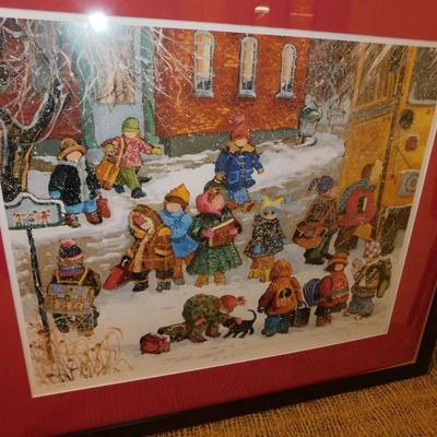 Pauline Thibodeau Paquin Signed Lithograph “Fin De Classes” 51/450