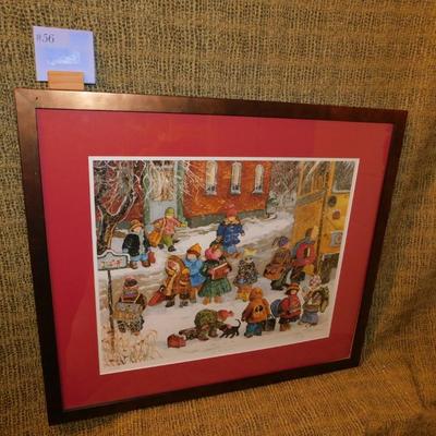 Pauline Thibodeau Paquin Signed Lithograph “Fin De Classes” 51/450
