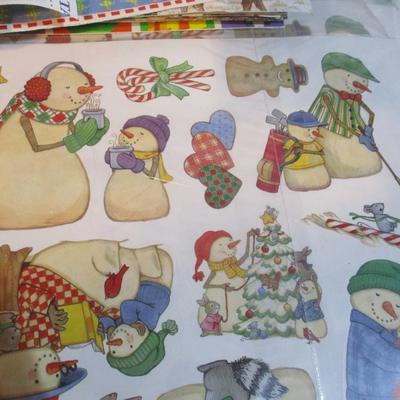 Holiday Wrapping Paper Tissue Paper & Tags Lot 7
