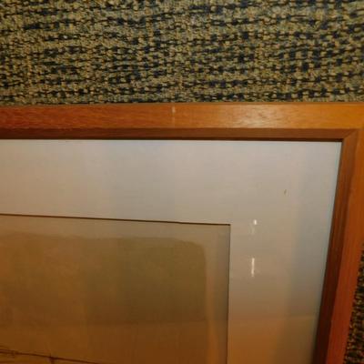 Framed & Matted Jacques Lalande Signed Print 226/260 Kids on Boat Deck