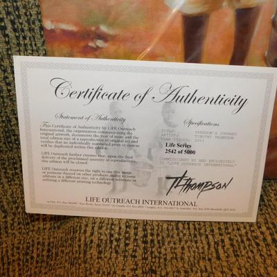 Timothy Thompson “Freedom’s Journey” Life Series 2542 of 5000 with COA