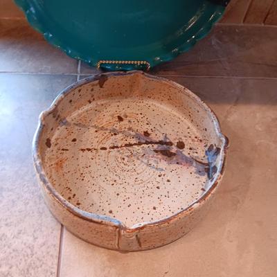HANDCRAFTED CLAY SERVING BOWL AND PLATTER