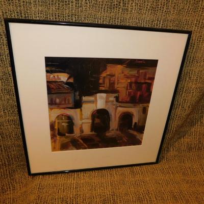 Framed & Matted Kelly Mattox Tre Archi (Night) Print 18.75”x18.25”