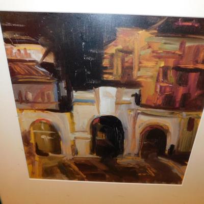 Framed & Matted Kelly Mattox Tre Archi (Night) Print 18.75”x18.25”