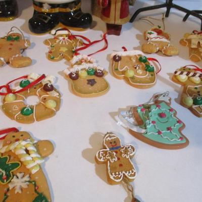 Holiday Decorations Santa Ornament Snowmen Candle Holders Lot 12