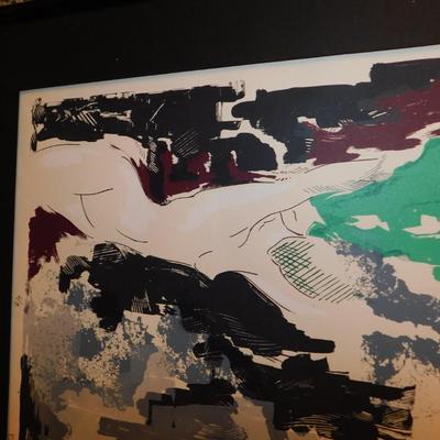 Abstract Female Form Wall Art Signed Bethany Print 6/8 24”x19.75”