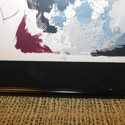 Abstract Female Form Wall Art Signed Bethany Print 6/8 24”x19.75”