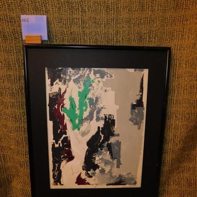 Abstract Female Form Wall Art Signed Bethany Print 6/8 24”x19.75”