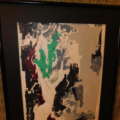 Abstract Female Form Wall Art Signed Bethany Print 6/8 24”x19.75”