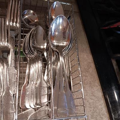 12 PLACE SETTING OF ONEIDA STAINLESS SILVER FLATWARE