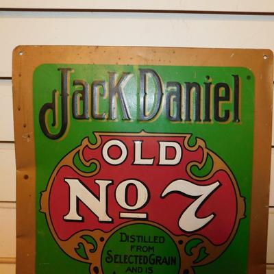 Vintage Jack Daniels Tin Sign AS IS 17.25”x11.25”