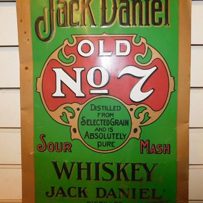Vintage Jack Daniels Tin Sign AS IS 17.25”x11.25”