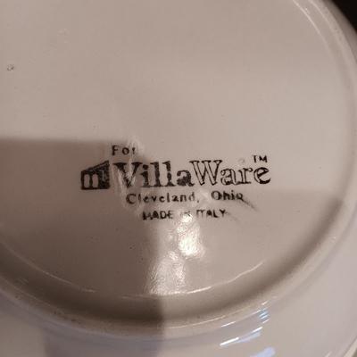 CROCK POT, VILLA WARE SERVING BOWL AND 2 SERVING PLATTERS