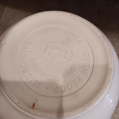 LARGE 12" ROSEVILLE OHIO CLAY BOWL