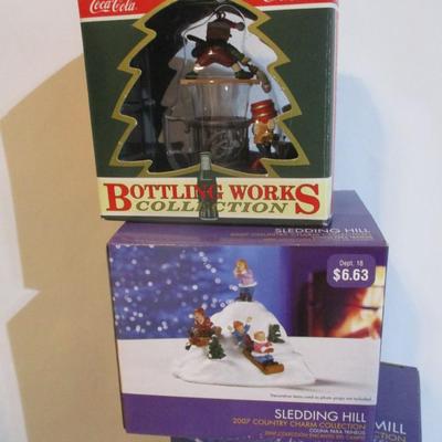Holiday Decorations Fiber Optic Winter Carnival Ferris Wheel & Pond Lot 16