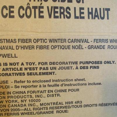 Holiday Decorations Fiber Optic Winter Carnival Ferris Wheel & Pond Lot 16