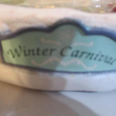 Holiday Decorations Fiber Optic Winter Carnival Ferris Wheel & Pond Lot 16