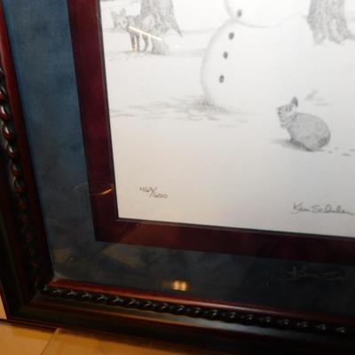 Vintage Framed & Matted Ken Schuler Print 469/600 ‘Dual Signed’
