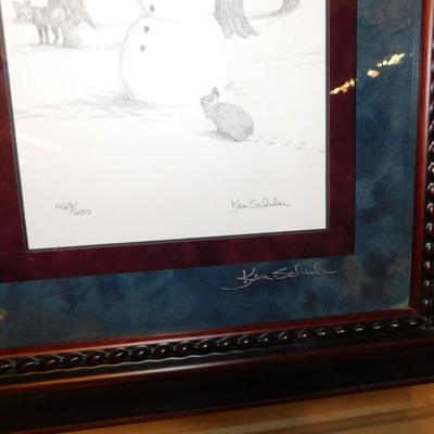 Vintage Framed & Matted Ken Schuler Print 469/600 ‘Dual Signed’