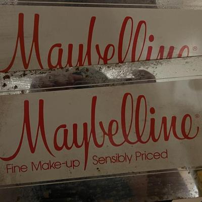 2 Vintage Maybelline signs