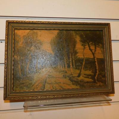 Vintage Moody Avenue Lithograph in Vintage Frame AS IS