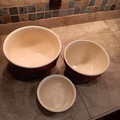 WILLIAMS SONOMA EMILE HENRY CLAY NESTING BOWLS