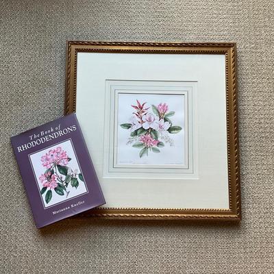 MB643 Rhododendrons Framed Artwork with Artists Signed Book Marianna Kneller
