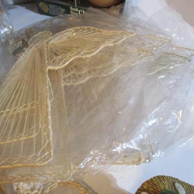 Vintage Decorations Glass Blown Ornaments Bells Lot 27