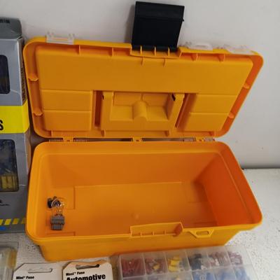ELECTRICAL TERMINALS AND CONNECTORS, FUSES AND SMALL TOOL BOX