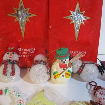 Christmas Decorations Vintage Glass Birds Woodland Pinecone Lot 30