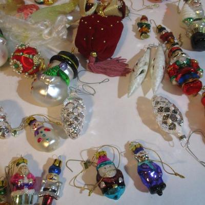 Christmas Decorations Vintage Glass Birds Woodland Pinecone Lot 30