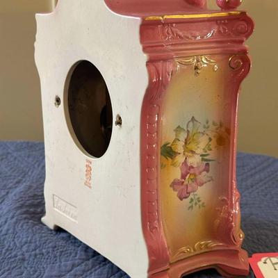 Lot 23: Royal Bonn Pink Antique Clock