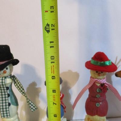 Lighted Door Greeter Snowman & Candle Holders Ornaments Lot 31