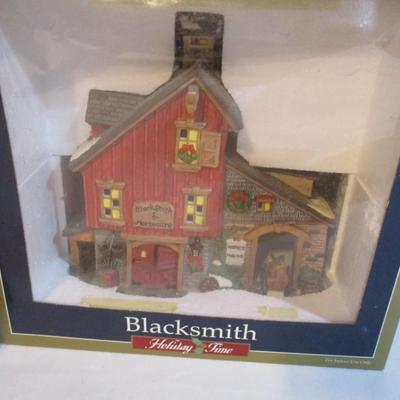 Holiday Time Porcelain Buildings With Original Boxes