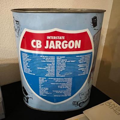 Vintage CB Radio Trash Can