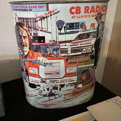 Vintage CB Radio Trash Can
