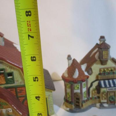 Porcelain Christmas Village Buildings Lot 49