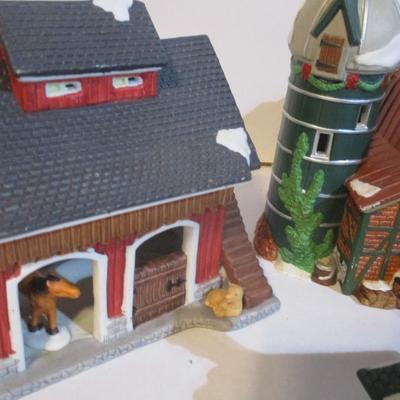 Porcelain Christmas Village Buildings Lot 49