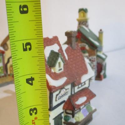Porcelain Christmas Village Buildings Lot 49