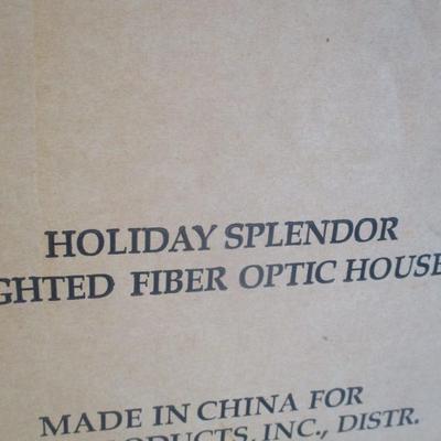 Animated Skating Pond Holiday Splendor Lighted Fiber Optic House