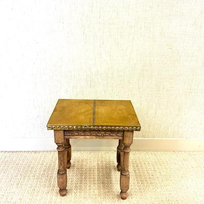 MB660 Vintage Spanish Style Brass Top Table
