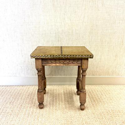 MB660 Vintage Spanish Style Brass Top Table