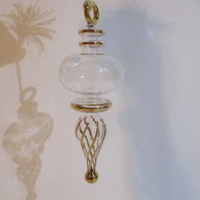 32 - North Avon & Marquis Waterford Glass Ornaments