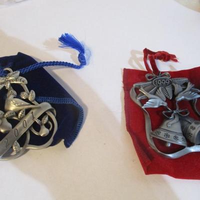 32 - North Avon & Marquis Waterford Glass Ornaments