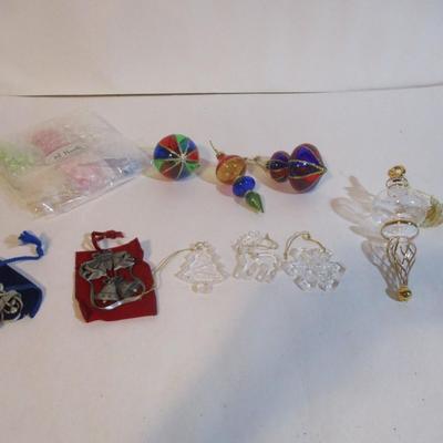 32 - North Avon & Marquis Waterford Glass Ornaments