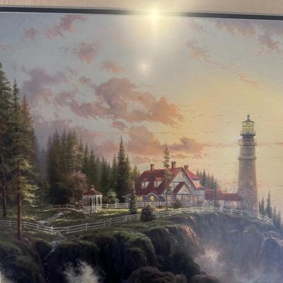 SIGNED AND NUMBERED THOMAS KINKADE "SEASIDE MEMORIES IV"