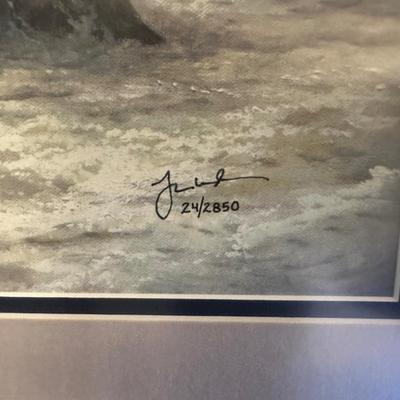 SIGNED AND NUMBERED THOMAS KINKADE "SEASIDE MEMORIES IV"