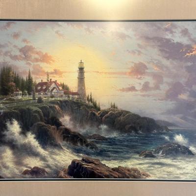 SIGNED AND NUMBERED THOMAS KINKADE "SEASIDE MEMORIES IV"