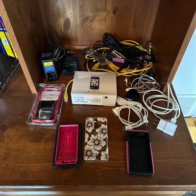 MOTOROLA FLIP PHONE, CELL PHONE CASES AND CHARGERS PLUS MORE